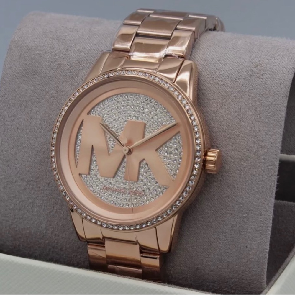 MK watch rose gold